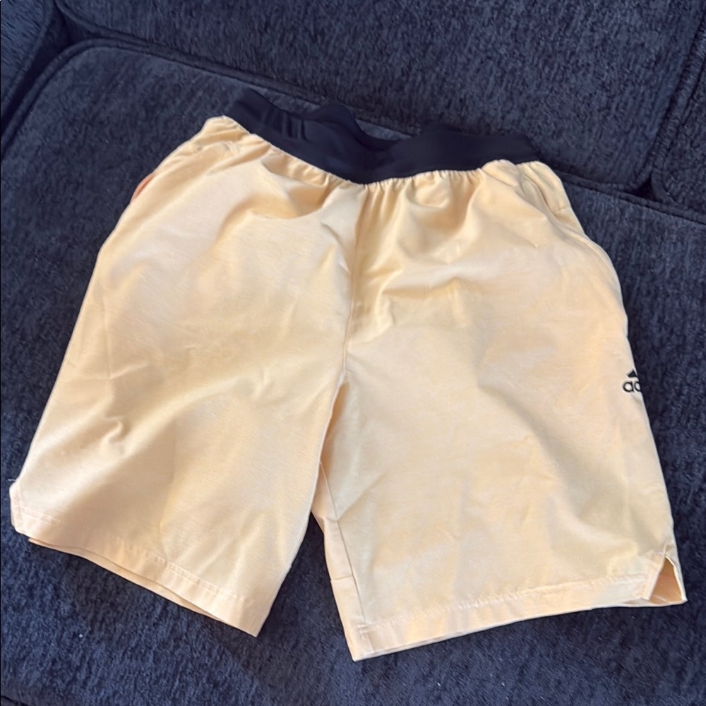 Adidas Men's Beige Athletic Shorts